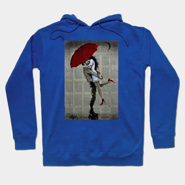 Rainy hearts Hoodie by Loui Jover 